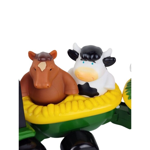 ERTL John Deere Animal Sounds Hayride Set Toy Tractor Wagon Farmer Farm Animals - Picture 3 of 5